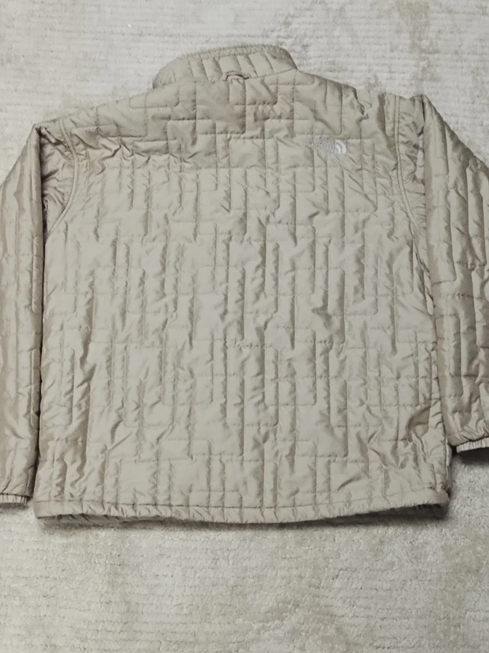 The North Face Men's Quilted Puffer Jacket in Beige Large